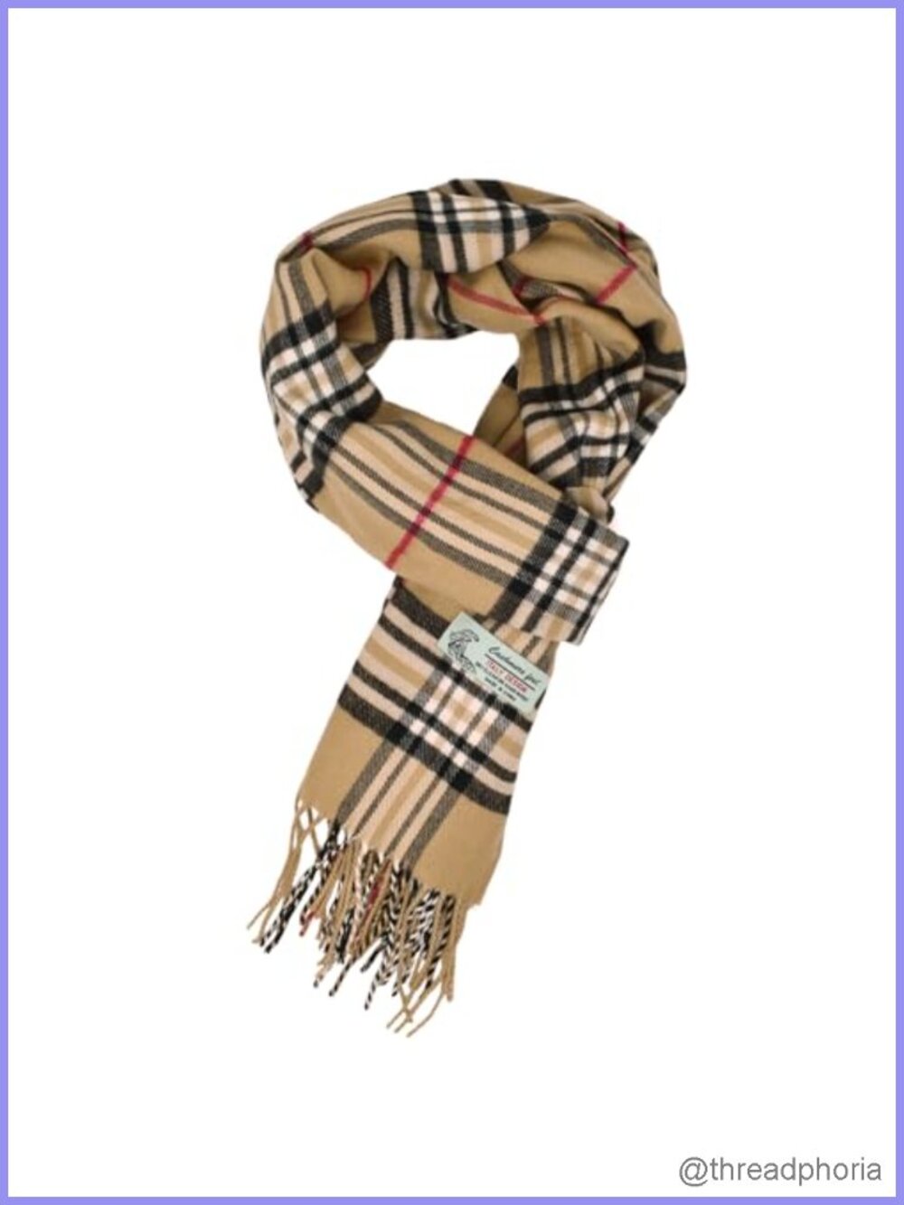 Classic Tartan Plaid Winter Scarf Soft Cashmere Feel 72x12 Tassels